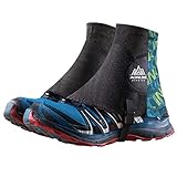 polainas trail forum ADJUSTBLAE: Las polainas de tobillo pueden ajustarse bien sobre los pantalones y sujetarse firmemente a los zapatos por los ganchos de metal. Con cordones ajustables para personas con diferentes tamaños de zapatos, así como también evita la entrada de arena o ramitas.