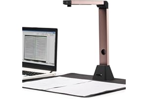 Bamboosang Escáner Portátil & Documento Cámara: Alta Definición Escáner de Documentos A3 de 8MP Tamaño Captura, OCR Multilingüe, USB Doc CAM, Potente Software Escáner para Libros del Aula Profesor