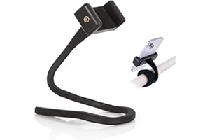 GMHLLES Pram Phone Holder - Safe, Stable & Adjustable for Strollers, Cars & Home (Black)