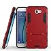 Produktbild SsHhUu Galaxy J7 Prime Hülle, On Nxt Hülle, Stoßsichere Dual Layer Hybrid Tasche Schutzhülle mit Ständer für Samsung Galaxy J7 Prime 2016 / Galaxy On Nxt (5.5") Red