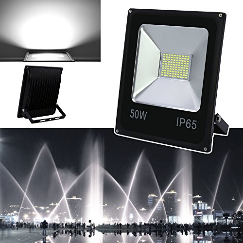 VINGO® Led fluter 50w flutlicht SMD scheinwerfer kaltweiss IP65 baustrahler 6000-6500K Strahler Wandstrahler Wasserdicht - 5