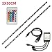 Produktbild 2pcs 0.5m LED Strip Light Flexible 5050 RGB USB LED TV Background Strip Light with RGB IR Remote Control