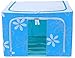 Kuber Industries Saree Cover /Lehenga/Woolens Storage Box with Steel Frames - Sky Blue Flower RS.1049.00