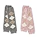 Set of 2 Lovely Pink&Gray Cotton Baby Leg Wamers Comfy Leg Guards,0-5Years