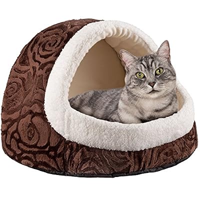 Goods & Gadgets Niche en peluche douillette pour chat et chien XXL