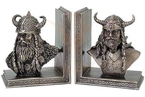 FIGUREN SHOP GMBH Viking Bookends Set Bust Figurine