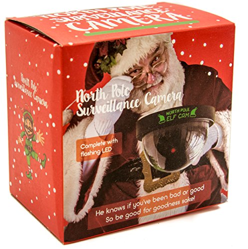 Preisvergleich Produktbild Weihnachtsmann- / Elf-Spielzeug-Überwachungskamera von North Pole, inkl. Fensteraufkleber mit Kamerawarnung