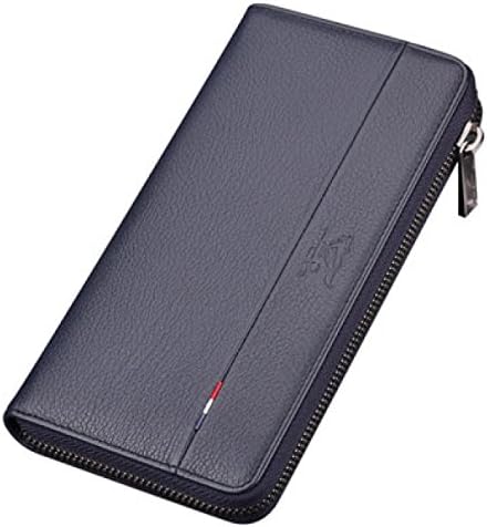 GEXING Geldbeutel Long Wallet Men's Leather Zipper Wallet Bag Handbag Business Clutch Leisure Bag Geldbörse,D-205*30*105MM