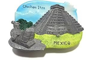 WEDARE MAGNET SOUVENIR 3d Aimant de réfrigérateur, Kukulcán Mexique Tourist Attraction souvenirs, Creative Résine Décoration de la Maison