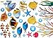 DecoBay Fish Bathroom Stickers/Childrens Room Wall Stickers - Adhesive Removable Wall Stickers Bathroom Wall Stickers