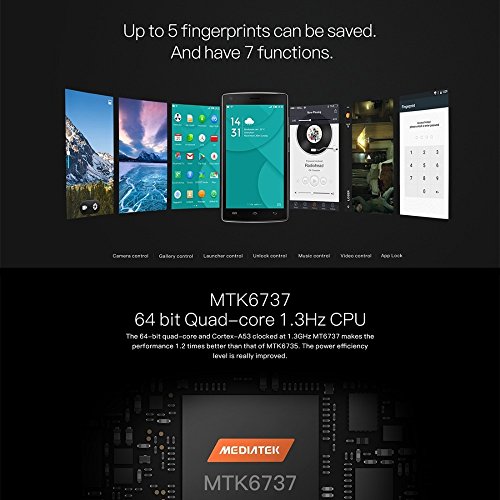 Cellulari in Offerta, DOOGEE X5 Max Pro Smartphone Android 6.0-4G 5.0 Pollici HD IPS Display Telefonia Mobile - 4000mAh Cellulare con 16GB ROM 2GB RAM - 8.0MP Fotocamera Digitale e Impronta