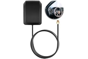GÉNÉRIQUE Antena GPS Activa Impermeable para Coche con Cable de extensión de 3 m para Sistema de navegación GPS, Módulo GPS, Localizador GPS, Compatible con Coches, Camiones y Barcos