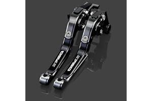 2BIRD Leviers d'embrayage de Frein de Moto, 1 Paire CNC Aluminium 6 Position Réglable Pliant Moto Extensible Accessoires Accessoires des leviers Poignée pour Kawasaki Z750 2004 2005 2006