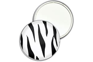 BADGEBEAST.CO.UK Zebra Print - 77mm Round Compact Mirror