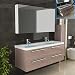 Produktbild Badezimmer Möbel / Waschbecken / Doppelwaschtisch / Badmöbel / Unterschrank / Waschplatzlösung / Modell Garda-1440 / Farbe: Braun / Waschtisch
