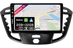 BXLIYER Android 14 IPS Autoradio para Ford Tourneo Transit Custom (2013-2021) - 2G+32G - Inalámbrica CarPlay + Android Auto - Gratis Cámara Trasera - 9 Pulgada 2 DIN - Dab 4G WLAN Volante Fast-Boot