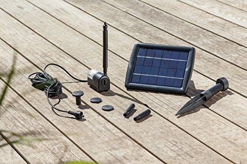 Solar Teichpumpe 2 Watt Solarmodul 175 l/h Förderleistung 70 cm Förderhöhe Komplettset Gartenteich, 101010 - 2