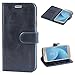 Price comparison product image Samsung Galaxy J3 2017 Duos Case,Mulbess Leather Case, Flip Folio Book Case, Money Pouch Wallet Cover with Kick Stand for Samsung Galaxy J3 2017 Duos,Dark Blue