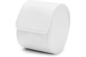 Oirlv Luxe Pu Cuir Etui Pour Montres Rouleau De Rangement Pour Coffret Cadeau Noël Anniversaire Boite Montre(Blanc)