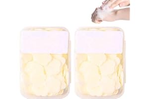 BEMVP Washing Hand Bath Paper Soap Portable Paper Soap Confetti Cleaning Petals Soap Sheets with Storage Box for Kitchen Toilet Toiletry Travel