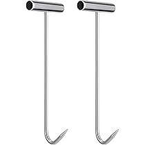 2x Kanaldeckelheber 30cm - Afenau Gullideckel Haken Aus Stahl Mit T-Griff