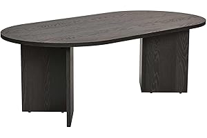 ‎HANAH HOME Elegant Coffee Table, Lumiere Black, 119 x 60 x 40 cm | 100% Melamine Coated Particle Board, 18 mm Thick | Stylish & Functional for Modern Living Spaces