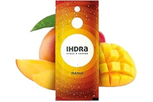 IHDRA - 100 Bustine Insaporitore Acqua Senza Zucchero - 100% Naturale, Senza Glutine, Con Estratti di Frutta e Piante | Bustina Da 1,6g x 0,5L | Insaporitore Acqua Dal Gusto IRRESISTIBILE, Mango