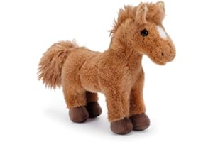 Zappi Co Jasnobrązowy pluszowy koń – miękki pluszowy 20 cm – urocza zabawka dla dziewczynek i chłopców
