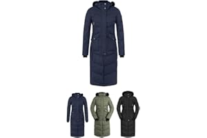 Lazura - Thermomantel Sophia – Wintermantel für Damen – wattierter Reitmantel – Steppmantel mit Kapuze – atmungsaktiv, wind- & wasserabweisend – Mantel – viele Farben & Größen