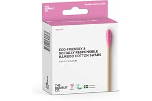 ‎THE HUMBLE CO. The Humble Co. Natürliche Wattestäbchen | Lila | Plastikfrei, Biologisch Abbaubar, Umweltfreundlich, Vegan | Perfekt für Ohren, Make-up, Haustierpflege und Reinigung (1 x 100)