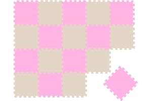 LittleTom 18 Piezas Alfombra Bebé Desde el Primer Mes - 30x30 Colchoneta de Espuma EVA Acolchada - Superficie Puzzle Antideslizante para Niños Pequeños - Suelo Protector para la Habitación Infantil