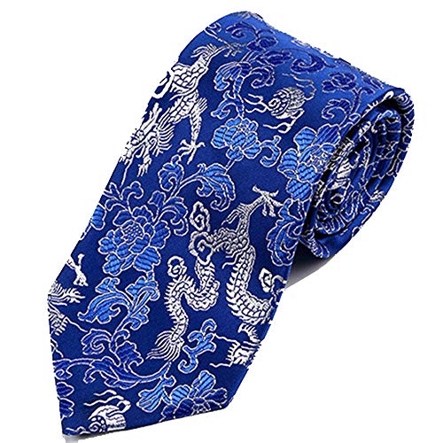 Preisvergleich Produktbild Sumferkyh China-Wind-Bindung-charakteristische Bindung Charakteristisches Handwerks-Geschenk senden einen Freund-Blaue Silberne Drache-Bindung Hochzeitsfeier