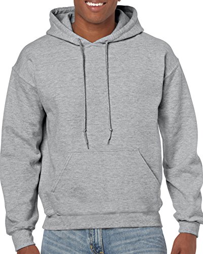Gildan Herren Hooded Sweatshirt Hemd, Grau - Sport Grey, Groß
