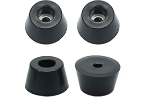 sourcing map Pack of 4 Rubber Feet Bumper Buffer Feet Table Chair Leg Pad Floor Protection with Metal Washer Diameter 31 x 24 x Height 18 mm