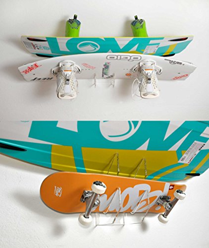 DOUBLE Wandhalter Wandhalterung Board Rack für Wakeboard, Kiteboard, Snowboard, Longboard, Skateboard, Wakeskate, Skimboard - 3
