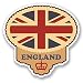 Produktbild 2 x 10cm/100mm Rustikale England Flagge Vinyl SELBSTKLEBENDE STICKER Aufkleber Laptop reisen Gepäckwagen iPad Zeichen Spaß #4204