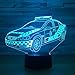 Produktbild 3D illusion lampe auto kinder nachtlicht spielzeug 7 farbe smart touch einstellbare helligkeit geburtstagsgeschenk dekoration fernbedienung ABS basis USB kabel