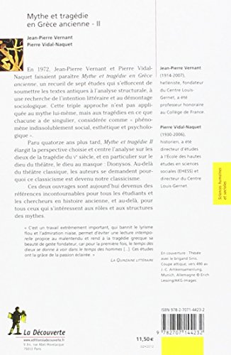 Mythe et tragédie en Grèce ancienne (02) Pierre VIDAL-NAQUET pdf
francais