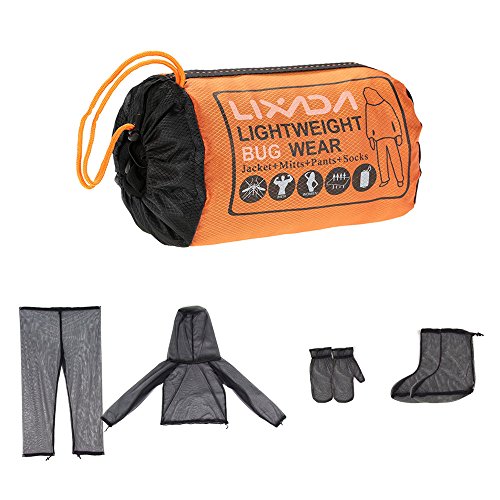 lixada leicht Sommer Bug Wear Mosquito Anzug Jacke Pad Hose Socken für Herren Damen mit extrem Mesh Hiking Fishing Camping Bee Füttern Radfahren - 3