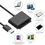 Compatibilidad universal: el lector SATA externo USB es ampliamente compatible con Windows 98, 2000, XP, Vista, 7, 8, 8.1, 10, Mac OS X, Linux, Chrome, consolas de juegos como PS4, PS4 Pro, PS3 y Xbox One, y es compatible con todos los discos duros SATA HDD/SSD, SATA II, SATA III.