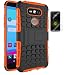 Produktbild ISENPENK LG G5/H850(2016) Hülle mit Panzerglas/Schutzfolie,TPU+PC Ultra Slim Silikon Tough Rugged Dual-Layer Hardcase with Built-in Kickstand Thin Schutzhüllen,Wasserdicht Shockproof Anti Slip Protection Stand Case Tasche für LG G5/H850(2016) 5.3Zoll-[orange]+Panzerglas/Schutzfolie/Displayschutzfolie