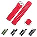 Produktbild Lamshaw Quick Release Silikon Ersatz Uhrenbänder 18mm, 20mm, 22mm und Wahl von 5 Farben (Rot, 18mm)