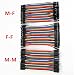 Produktbild alictronix 120 10 cm bunte Dupont Draht 40pi männlich zu weiblich, 40pi Stecker auf Stecker, 40pi Buchse auf Buchse Breadboard Jumper Draht Band Kabel Kit für Arduino