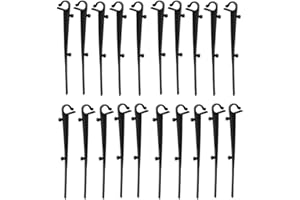 HOgardenME 20 Stück Befestigungshaken für Dachrinnenschutz, 15cm Dachrinnenbürste Laubschutz für Dachrinnen Laubschutz-Befestigungsclips Kunststoff Dachrinnenschutz-Clips für Schnur Außenleuchten