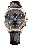 Hugo Boss Herren-Armbanduhr JET Chronograph Quarz Leder 1513281