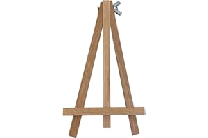 Wooden World – Mini Chevalet en Bois – Support Pratique et Solide pour Mini Photos, Cadres, Médailles, Cartes de Visite, Numéros de Table, Mini Toiles – 16 cm