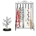 Produktbild Specialty Styles Necklace Stand & Ring Holder 2-Piece Set Fits on Any Dresser Keeps Jewellery Safe & Handy No-Tip Stability in Versatile Black to Complement Any Decor