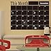 Produktbild 60x92 Monat Plan Kalender Tafel MEMO Blackboard Vinyl Wandaufkleber Home Schule & Büro von Vovotrade (Schwarz)