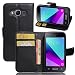 Produktbild Hülle Samsung Galaxy J1 mini prime + 1 x Panzerglas, EUGO PU Ledercase Tasche Hüllen Schutzhülle Scratch Magnetverschluss Telefon-Kasten Handy hülle Standfunktion Handycover