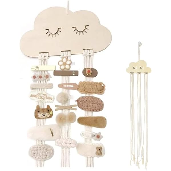 Haarschmuck Organizer Mit Quasten - Wandhalter Für Haarspangen & Clips